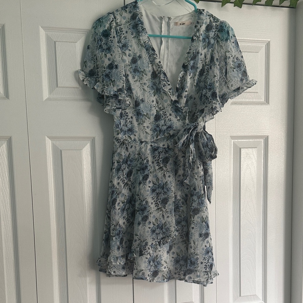 Miami Blue Floral Mini Dress